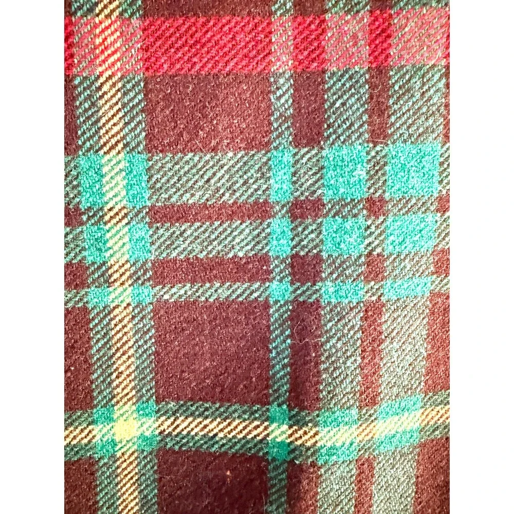 Vintage Wool Plaid Blanket